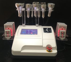 8 i 1 Ultraljudsfettsugning Slimming Machine Cavitation Vakuum Multipolär bipolär Tripolar Radiofrekvensmaskin med 8 dynor Lipolaser