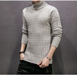Mens Designer Knitted Sweater Casual Winter Turtleneck Sweater Male Long Sleeves Woolen Shirt Atutumn Men Slim Fit Pullover
