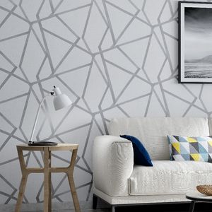 Parede Papel De Sale Abstract Geometric Wallpaper Modern Wood Fiber For Walls 3D non woven Wallpapers In Rolls For Living Room Home Decor