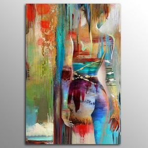 High Quality 100% Handpainted Modern Abstract Oil Paintings on Canvas Figure Paintings Fashion Girl Home Wall Decor Art AM-68-3-1