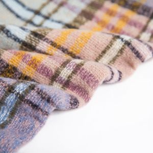 Wholesale- Autumn winter new bristles small plaid square towel designer scarf neck lady luxury gift blanket shawl 135*135cm