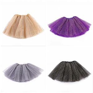 Kids Tutu Skirts Baby Girls Sequin Mesh Princess Mini Dress Tulle Pettiskirt Ballet Costume Clothes Ball Gown Skirt Party Stagewear PY647