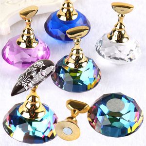 Chic Magnetic False Nails Tips Display Tray Holder Rack Crystal Nail Art Praxis som visar hyllmanikyr Nagelsalongverktyg