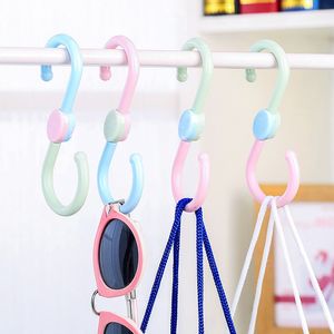 360 Rotary S Shaped Hook Plastic S-shaped Hanger Portable Dual-color Cabinet Storage Holder Racks Home Accessory