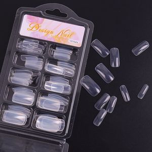 Na066 False Nail 100pcs Half-Cover Full-Cover French Nail Tips Natural / Transparent Acrylic UV Gel False Nail Tips Manicure