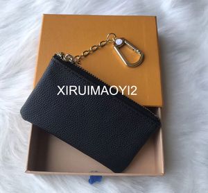 Top quality fashion 5 colors KEY POUCH coin purse Damier leather holds classical women men holder small zipper Key Wallets with box and dust bag on Sale