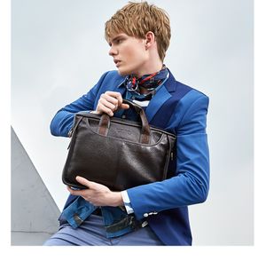 Designer-Marke Mode Luxus Designer Echtes Leder Männer Tasche Berühmte Marke Schulter Tasche Messenger Taschen Kausalen Handtasche Laptop Aktentasche Männlich