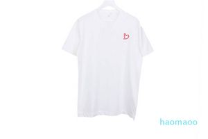 뜨거운 판매 - 남자 티셔츠 패션 여름 새로운 T 셔츠 캐주얼 Tshirt 통기성 짧은 소매 티셔츠 심장 인쇄 재미있는 상단 티셔츠