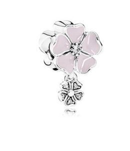 Partihandel Europeisk Silver Pärlor Charm Dangle Spring Poetic Blooms With Crystal Pendant Bead Fit Women Pandora Armband Bangle Diy Smycken