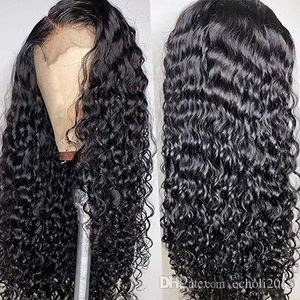 360 Прозрачные глюсистые HD Human Hair Lace Front Wigs Бразильская Реми Глубокая волна 360 Фронтальный парик для чернокожих женщин 150%Плотность