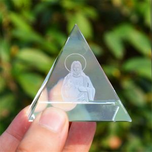 Christian Arts and Crafts statue crystal glass Egyptian pyramid model feng shui craft gift home decoration souvenir