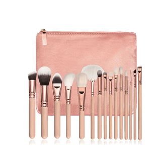 2019 Brand high quality Makeup Brush 15PCS/Set Brush With PU Bag Professional Brush For Powder Foundation Blush Eyeshadow