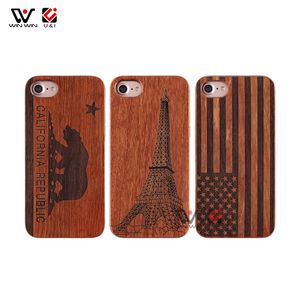 Amazon Top Sale Phjone Case Bear Flag Eiffel Tower Design TPU Wooden Cell Phone Cases For iPhone 6 7 8 Plus X XR XS 11 12 13Pro Max