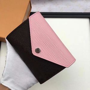 Designer-The hottest Wallet leather multicolor coin purse short wallet Polychromatic purse lady Card holder classic mini zipper pocket