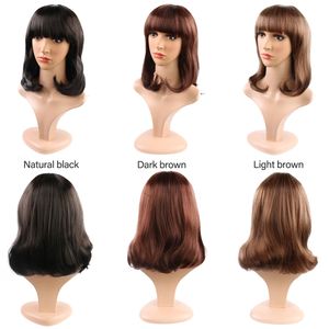New arrival Long Hair Pear Blossom Head BOBO Head and Straight Bangs Hair Hot Selling Wig Cover in the Whole Hair Fashion Female Sister Face