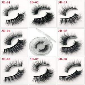 3D Mink Włosy fałszywe rzęsy Para Naturalne Nude Makeup Eye Lashes 81 Models z wielokolorowym pudełkiem pakującym Bezpłatny statek 30