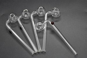 Varm försäljning krökta glasoljebrännare glas bong vattenrör med färgade balancer glasrör oljeriggar röker hanterar oljerör 14 cm 30mm boll