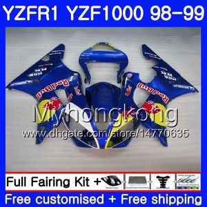 Bodywork For YAMAHA YZF R 1 YZF1000 YZF-R1 1998 1999 Frame 235HM.50 YZF-1000 YZF R1 Yellow red blue 98 99 YZF 1000 YZFR1 98 99 Body Fairing