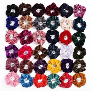 Bebê Carneiras Meninas Sólidos Titular Cor Velvet Elastic anel de cabelo Ties Acessórios de Moda de-cavalo Hairband Rubber Band Scrunchies TLZYQ1300