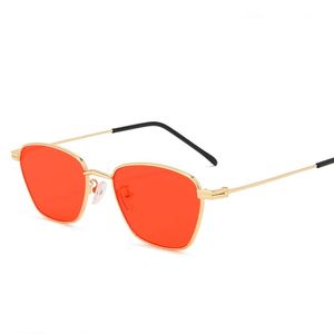 Small Frame Cat Eye Metal Sunglasses Vintage Eyewear Color Lens Women Sun Glasses 8 Colors Wholesale