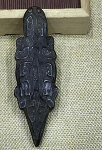 Red mountain culture collection iron Meteorite carved totem PENDANT