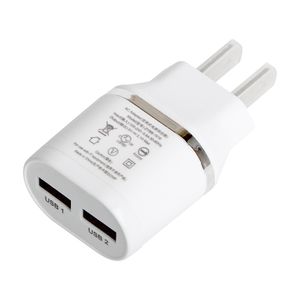 Kolorowe 5 V 2A 2Port Dual USB Plug UE Ładowarka Wall Home Travel Power Adapter Cargador de Celular do telefonu Android 500P