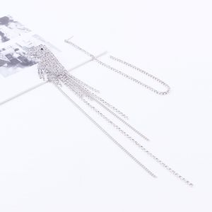 Fashion-dangle örhänge zirkon kristall diamant ljuskrona örhängen s925 silver nål långa super prickiga smycken överdriven asymmetrisk