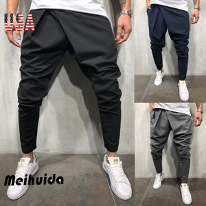 Autumn New Men Sport Pants Long Trousers Causal Tracksuit Fitness Workout Joggers Harajuku Gym Sweatpants Streetwear C19040801