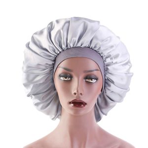 Elevata elasticità Cappello a turbante da donna a tesa larga Cappello a turbante in seta con stampa grande Cappellino da notte Cappello a turbante da donna per accessori per capelli