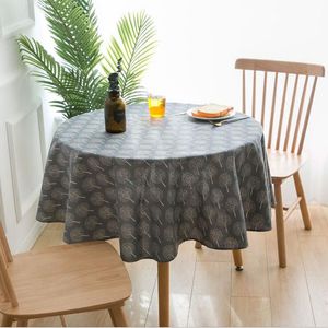 Árvore cinza rodada mesa de jantar pano de mesa de algodão tecido de linho de algodão tampa da toalha de mesa chique decoração da festa de casamento