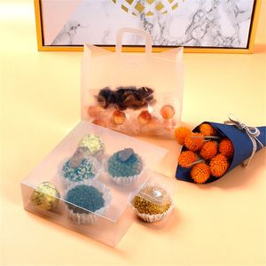 Transparent Window Candy Cookies Cake Flower Hanging Bag Wedding Favor Hand for Gift Decora Bag yq01826