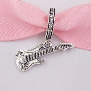 Andy Jewel 925 Sterling Silver Beads Electric Guitar Dangle Charms Fits European Pandora Style Jewelry Armband Halsband 798788C01