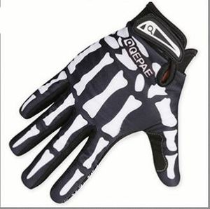 Män Designer Biker Racing Handskar Sommar Vinter Five Fingers Handskar Fingerskyddade skalletryckta Andningshandskar