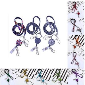 Bling Crystal Rhinestone Lanyard -remmar med utdragbar rulle för ID Badge Holder Lanyard DHL Fedex gratis 200 st