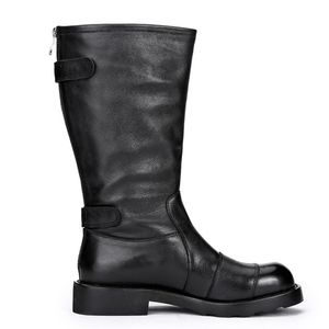 2019 Hand piece 12 inch round tide head bottomed genuine leather boots bulk Harley riding boots high quality outdoor motorcycle boots