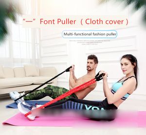 Motståndsband Cloth Cover Workout Fitness Corssfit Excerise Yoga Pull Rope Tube Resistance Band med vadderade handtag