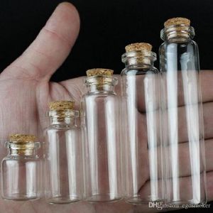 100pcs Hot Sale Glass Bottles With Cork Transparent Wishing Mini Empty Glass Vials Jars Clear Stopper Glass Bottle Vials Wholesale S020C