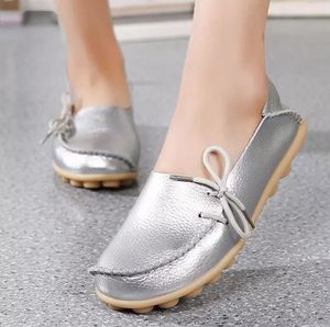 Hot Sale-rs outdoor Genuine Leather Doug Shoes Woman Loafers New Flat with Soft Bottom Casual Shoes Female Ladies Leisure