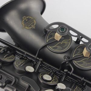 Free Shipping SUZUKI Alto Saxophone E flat Matte Black Nickel Plated Professional Musical Instruments Saxophone For Students