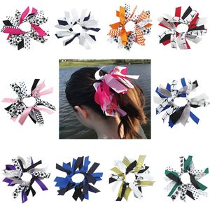 2019 Soccer Ribbon Hair Scrunchies Ponytail Holder Gymnastics Hair