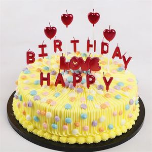 Róża Złota Sliver Red Happy Birthday Letter Cake Candle Birthday Party Festival Dostarcza Piękne Urodziny Świece do Pieczenia Kitchen