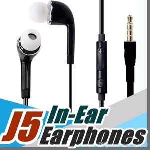 168 J5 3,5 mm hörlurar i örat med mic volymkontroll för Android Samsung Galaxy S4 S5 S6 S7 S8 Obs 5 Xiaomi Mobiltelefoner Smarttelefon