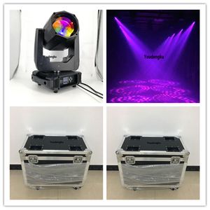 4 stycken med flygväska högkvalitativa LED-spotstråle rörliga huvuden Superstråle Dubbel prisma LED 80W Moving Head Light