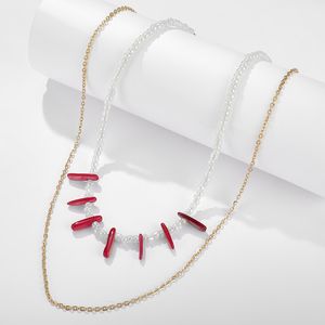 Collana con ciondolo alla moda Individualità Materiale in lega Pendenti di perle per regalo di compleanno di capodanno da donna Drop Shipping