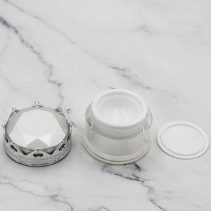 2022 NUOVO 5g 10g corona vaso di crema cosmetica contenitore vuoto di lusso per cosmetici con tappo a corona bianco oro argento