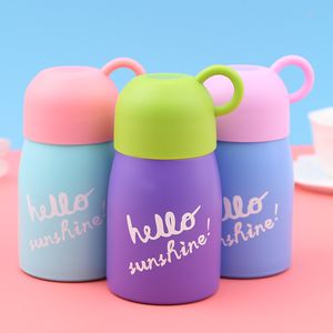 야외 밸리 컵 스테인레스 스틸 절연 플라스크 학생 물병 안녕 햇빛 Drinkware 10 온스 만화 낯 짝