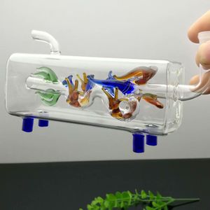 Horizontal coloured dragon water cigarette pot Bongs Oil Burner Pipes Water Pipes Glass Pipe Oil Rigs Smoking Free Shippin