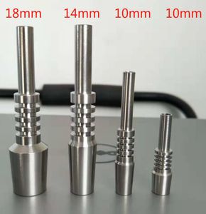 Titan Tips 10mm 14mm 18mm Titanium Nail Male Joint Micro NC Kit Inverterade Ti Nail Tips VS Quartz Ceramic Tips