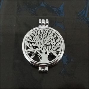 Wholesale tree of life pendant silver for sale - Group buy Locket Necklace Aromatherapy Necklace Silver Color with Tree of Life Pattern Felt Pads Locket Pendant Oils Essential beautiful Necklaces