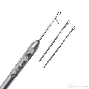 1 sztuk Metal Keracja Włosów Igła i Loop Indian Brazylijski Rozszerzenie Szydełkowe Knitting Hook Igły Styling Tools